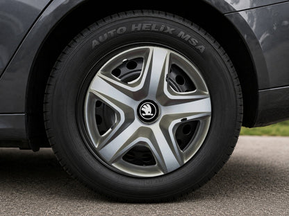 Set 4 Capace Roti Autohelix MSA® R15, Potrivite Jantelor de 15 inch, Pentru Skoda Nou, Model 418