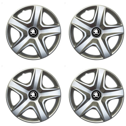 Set 4 Capace Roti Autohelix MSA® R16, Potrivite Jantelor de 16 inch, Pentru Skoda Nou, Model 418