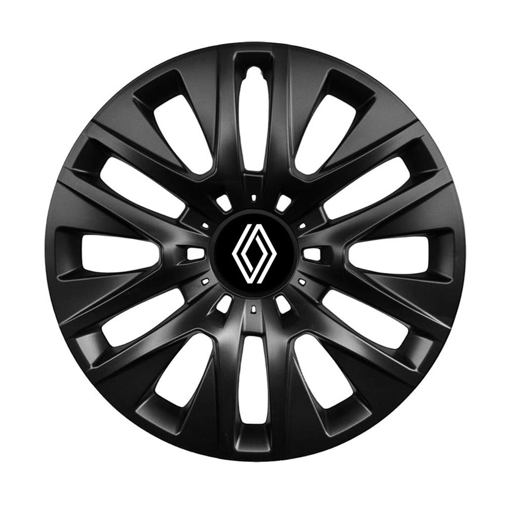 Set 4 capace roti 14 inchi (R14) compatibile RENAULT NOU, Model 429 Black