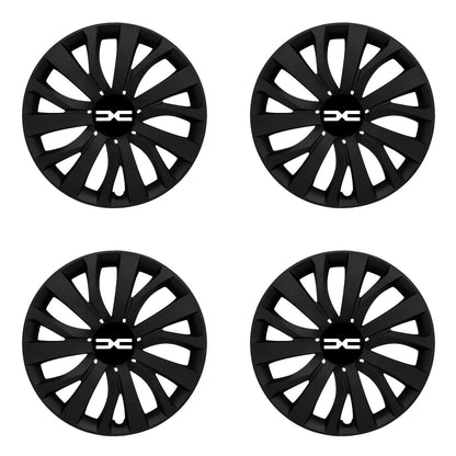 Set 4 capace roti 15 inchi (R15) compatibile DACIA NOU, Model - 432 Black Edition