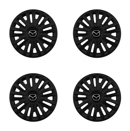 Set 4 capace roti potrivite jantelor de 16 inch compatibile MAZDA, Model 412 Black