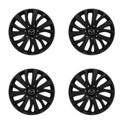 Set 4 capace roti potrivite jantelor de 15 inch compatibile MAZDA, Model - 345 Black Edition
