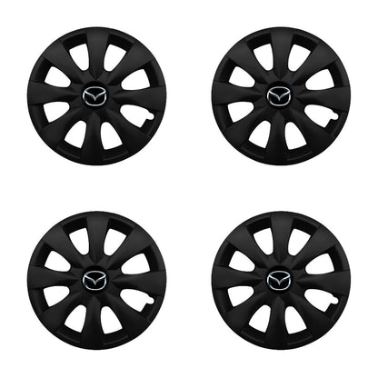 Set 4 capace roti potrivite jantelor de 15 inch compatibile MAZDA, Model - 316 Black Edition