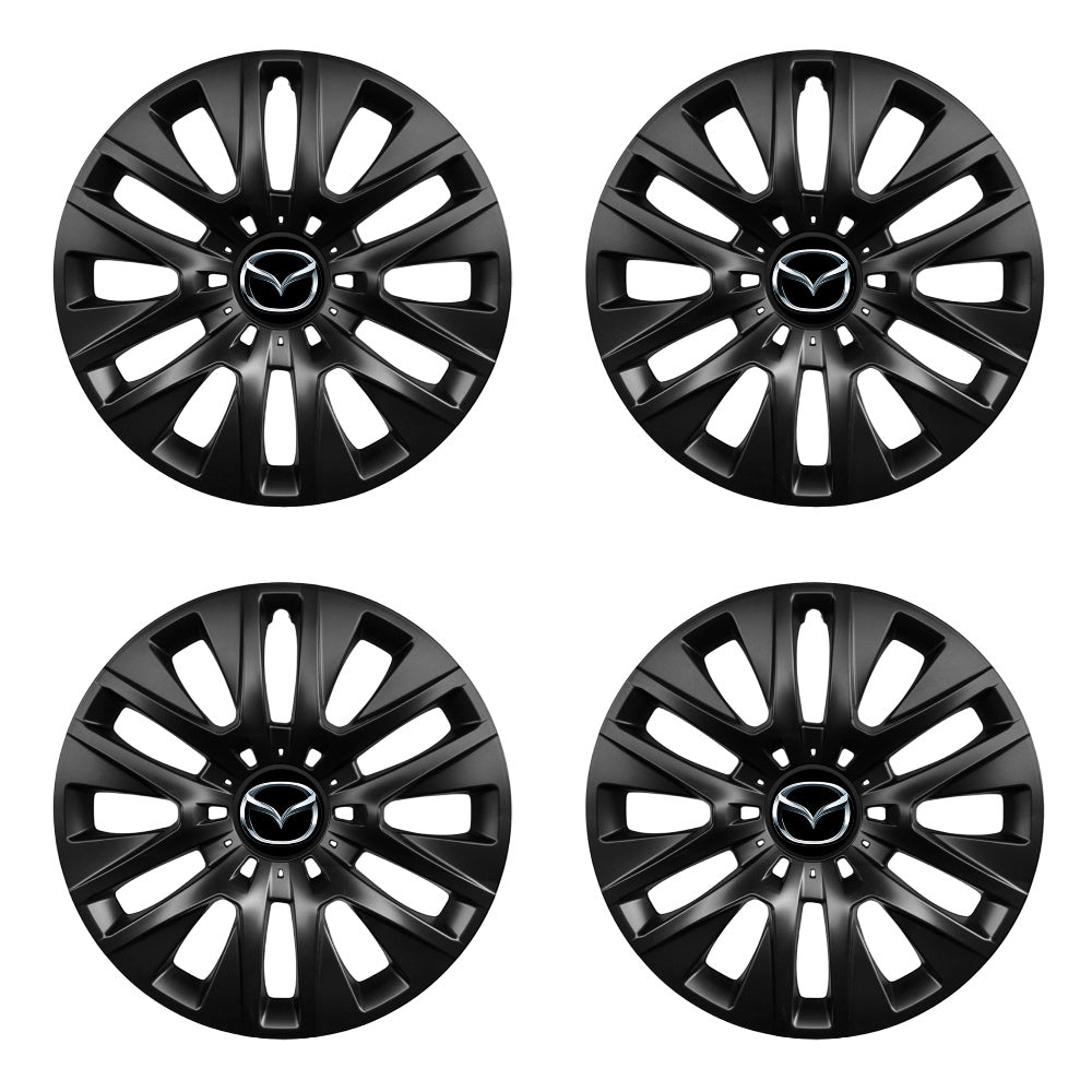 Set 4 capace roti 14 inchi (R14) compatibile gama Mazda model - 225 Black