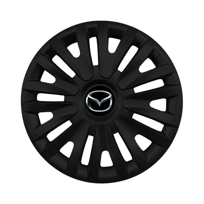 Set 4 capace roti potrivite jantelor de 15 inch compatibile MAZDA, Model - 313 Black