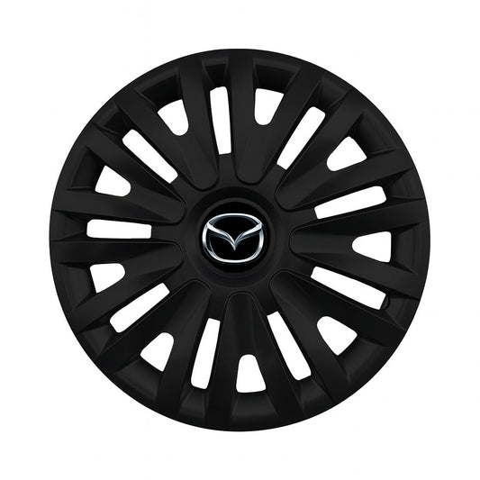 Set 4 capace roti 15 inchi (R15) compatibile MAZDA, Model - 313 Black