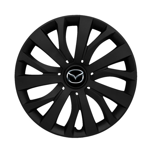 Set 4 capace roti potrivite jantelor de 16 inch compatibile MAZDA, Model - 432 Black Edition