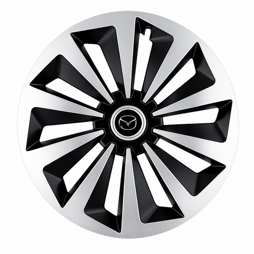 Set 4 capace roti Fox Gri-Negru R17 pentru gama auto Mazda