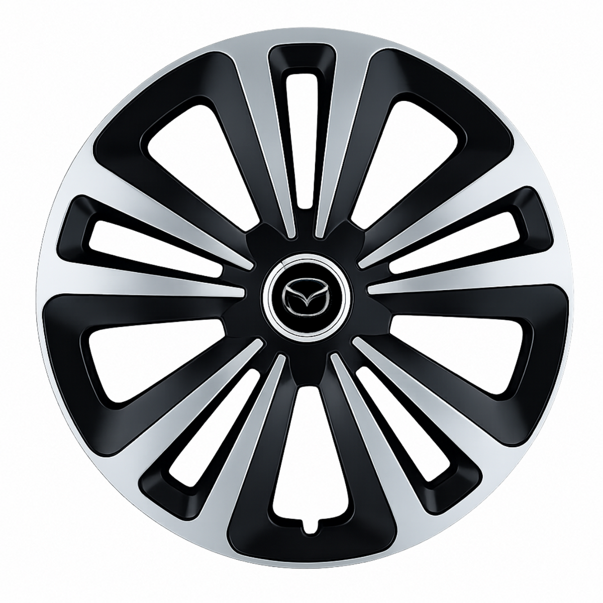 Set 4 Capace Roti Terra Gri-Negru R15, Compatibil Cu Mazda