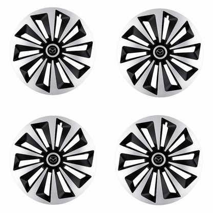 Set 4 capace roti Fox Gri-Negru R17 pentru gama auto Mazda