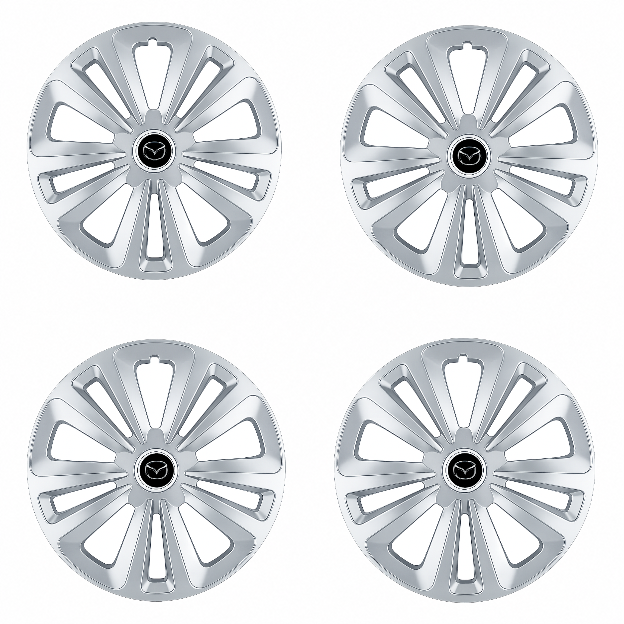 Set 4 Capace Roti Terra Gri R14, pentru Mazda