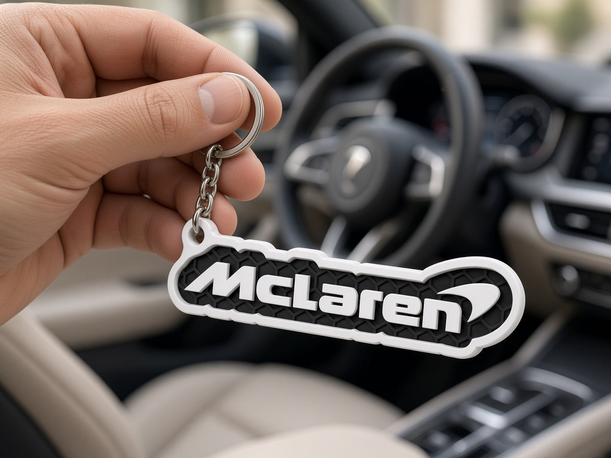 Breloc auto McLaren cu lanț și inel