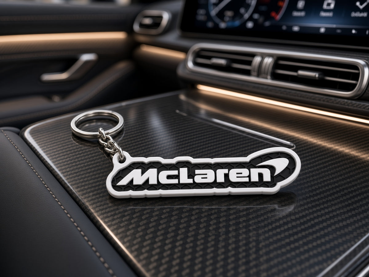 Breloc auto McLaren cu lanț și inel