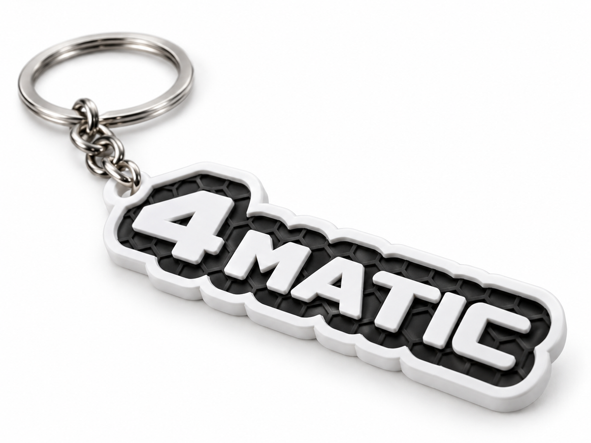 Breloc auto Mercedes 4MATIC cu lanț și inel