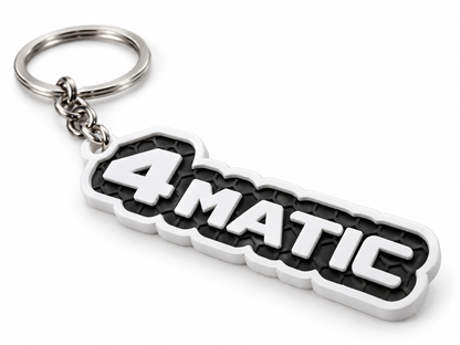 Breloc auto Mercedes 4MATIC cu lanț și inel