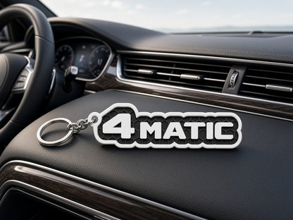 Breloc auto Mercedes 4MATIC cu lanț și inel