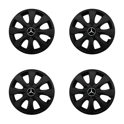 Set 4 capace roti potrivite jantelor de 15 inch compatibile MERCEDES, Model - 316 Black Edition