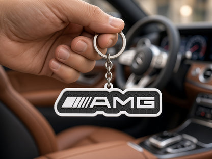 Breloc auto Mercedes-AMG cu lanț și inel