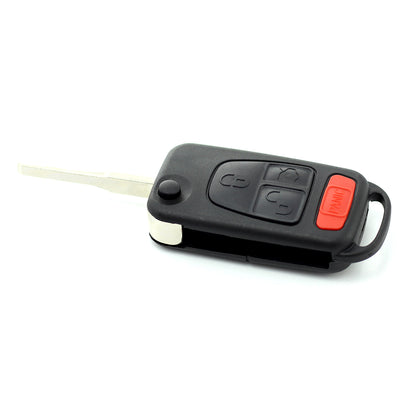 Mercedes Benz - Carcasa tip cheie briceag cu 3 butoane, buton panica, lama 2 "piste"