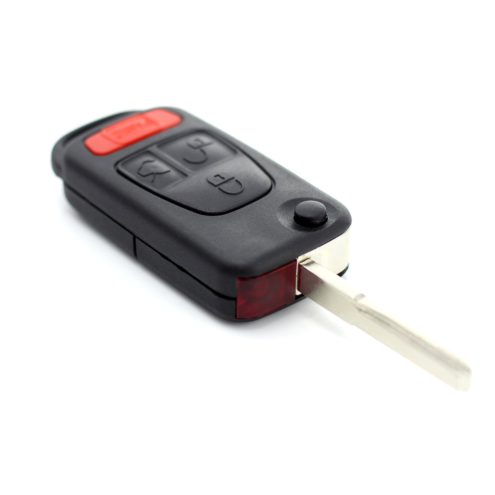 Mercedes Benz - Carcasa tip cheie briceag cu 3 butoane, buton panica, lama 2 "piste"
