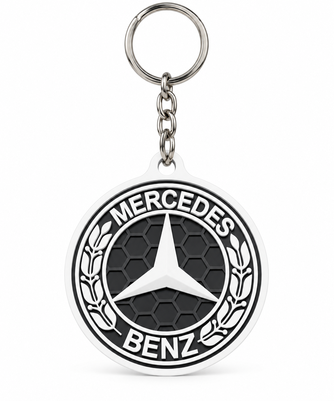 Breloc auto Mercedes-Benz cu lanț și inel