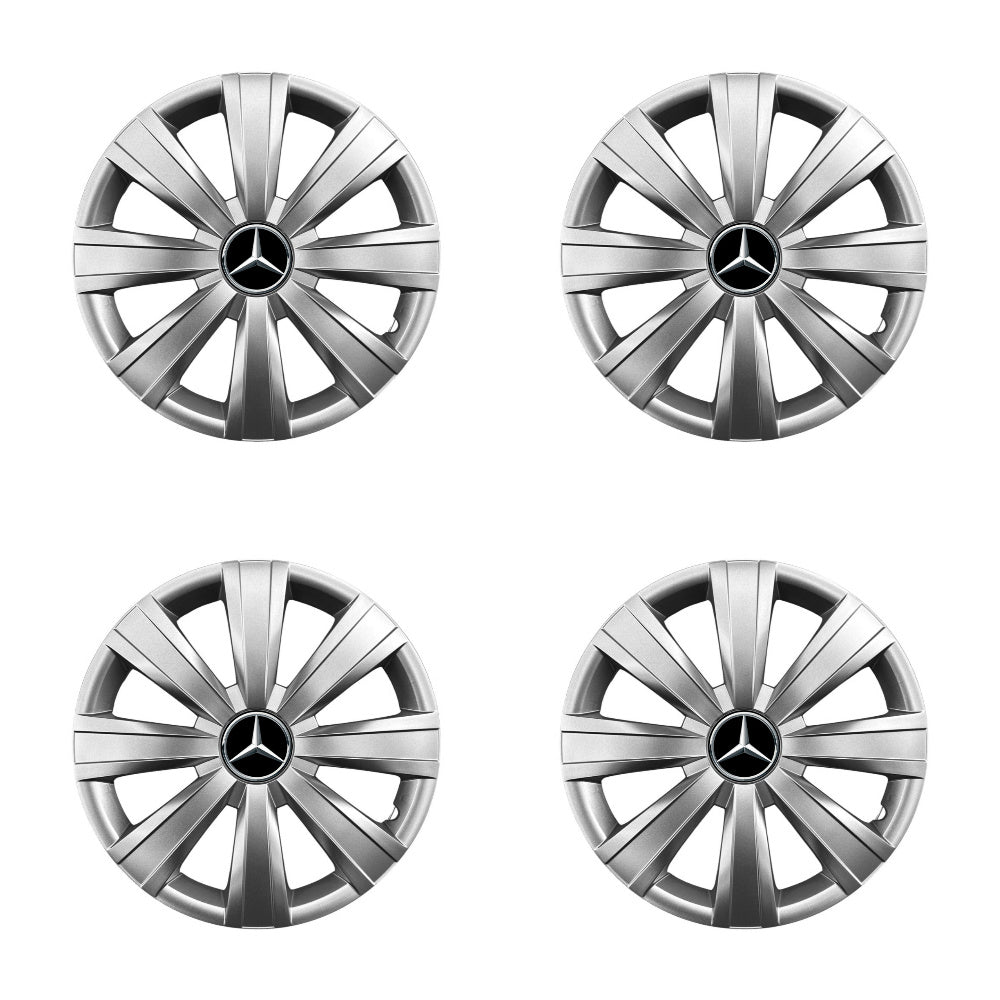 Set 4 capace roti 15 inchi (R15) compatibile MERCEDES A-CLASS, C-CLASS, VITO, VANEO, T1, T2, VIANO, MODEL-328