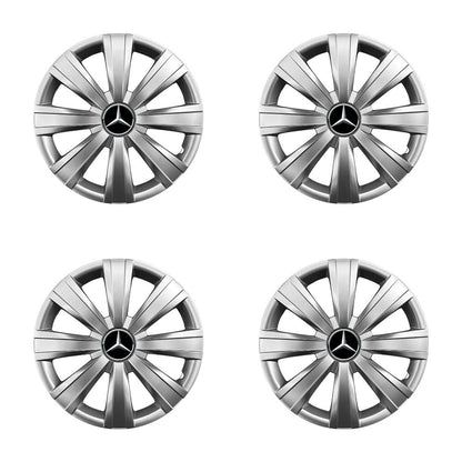 Set 4 capace roti 15 inchi (R15) compatibile MERCEDES A-CLASS, C-CLASS, VITO, VANEO, T1, T2, VIANO, MODEL-328