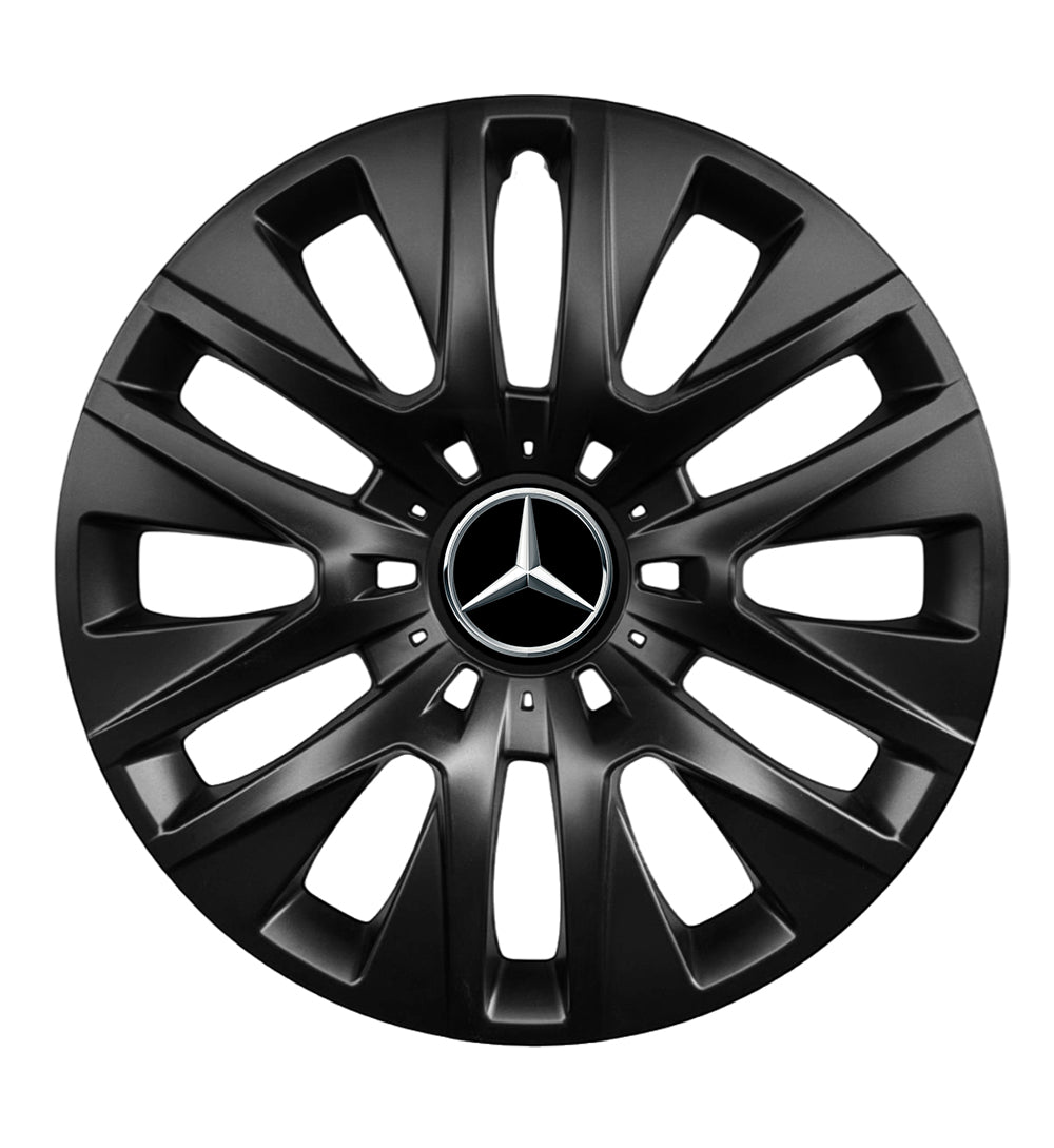 Set 4 capace roti 14 inchi (R14) compatibile gama Mercedes model - 225 Black