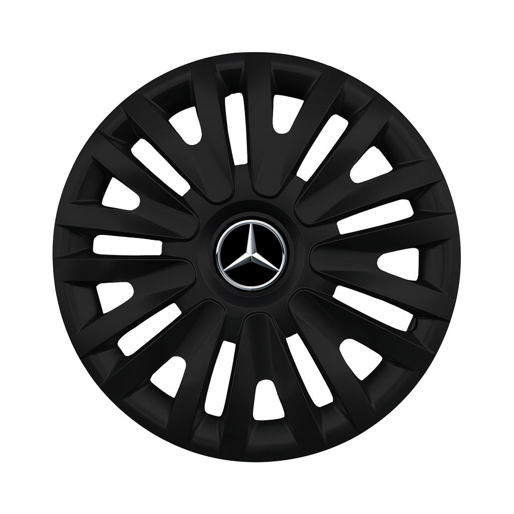 Set 4 capace roti potrivite jantelor de 14 inch compatibile MERCEDES, Model - 217 Black