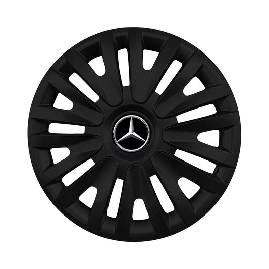 Set 4 capace roti potrivite jantelor de 14 inch compatibile MERCEDES, Model - 217 Black