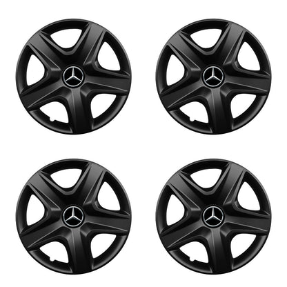 Set 4 capace roti potrivite jantelor de 15 inch compatibile MERCEDES, Model 340 Black