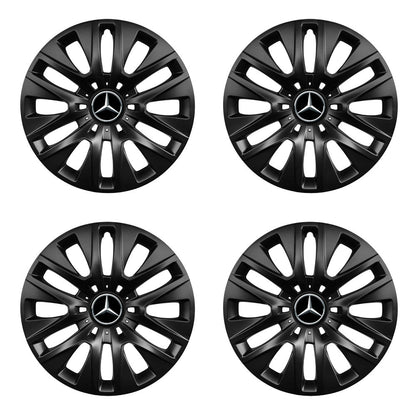 Set 4 capace roti 14 inchi (R14) compatibile gama Mercedes model - 225 Black