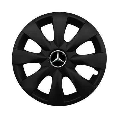 Set 4 capace roti potrivite jantelor de 15 inch compatibile MERCEDES, Model - 316 Black Edition