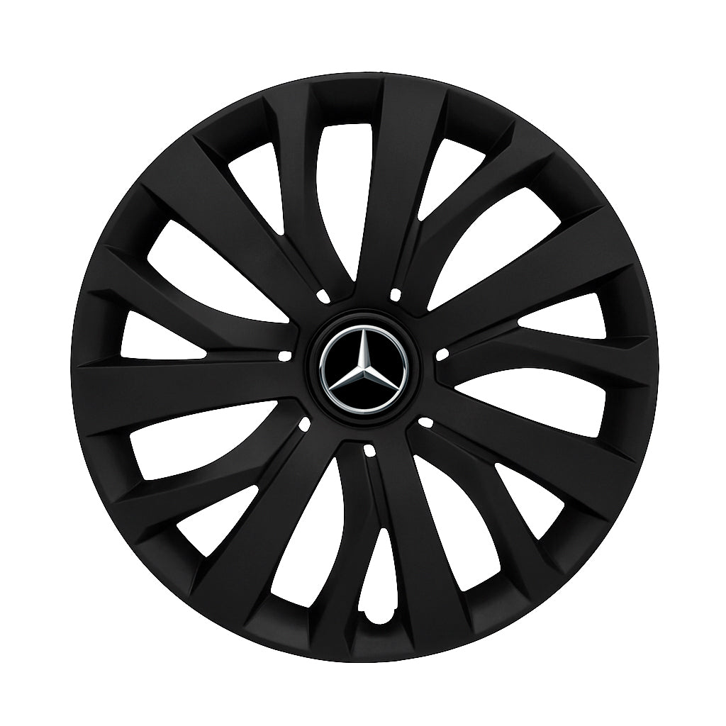 Set 4 capace roti potrivite jantelor de 16 inch compatibile MERCEDES, Model - 432 Black Edition
