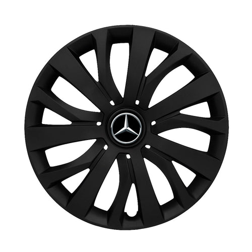 Set 4 capace roti potrivite jantelor de 16 inch compatibile MERCEDES, Model - 432 Black Edition