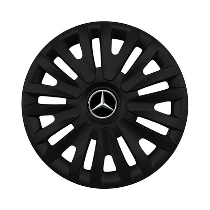 Set 4 capace roti potrivite jantelor de 15 inch compatibile MERCEDES, Model - 313 Black
