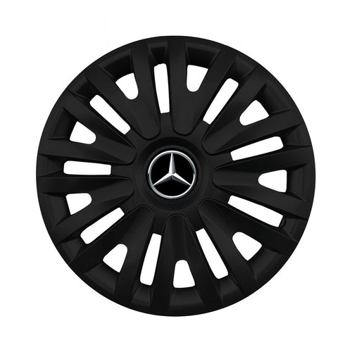Set 4 capace roti potrivite jantelor de 15 inch compatibile MERCEDES, Model - 313 Black