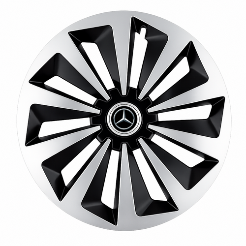 Set 4 capace roti Fox Gri-Negru R14 Compatibil Cu Mercedes