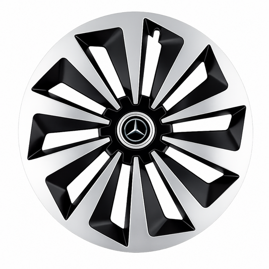Set 4 capace roti Fox Gri-Negru R15 Compatibil Cu Mercedes