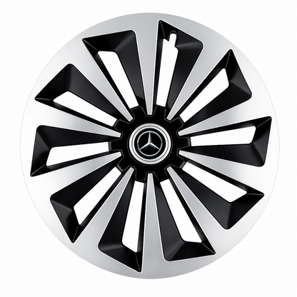 Set 4 capace roti Fox Gri-Negru R16 Compatibil Cu Mercedes