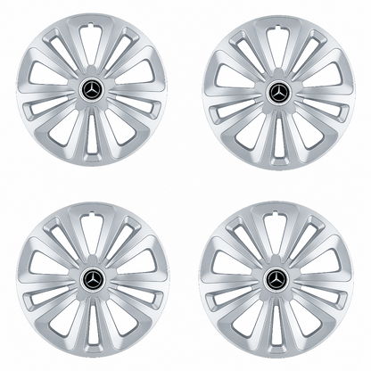 Set 4 Capace Roti Terra Gri R15 pentru Mercedes-Benz