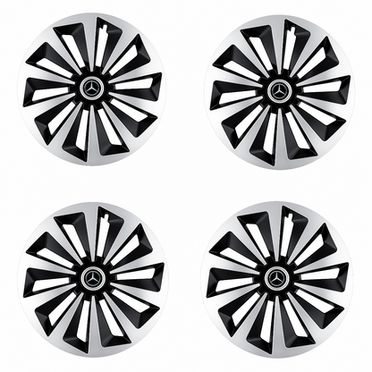Set 4 capace roti Fox Gri-Negru R16 Compatibil Cu Mercedes
