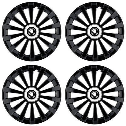 Set 4 capace roti Meridian negru R14 Compatibil Cu Skoda Nou