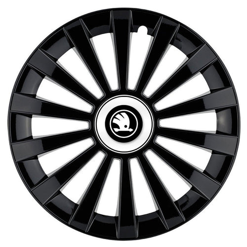 Set 4 capace roti Meridian negru R16 Compatibil Cu Skoda Nou