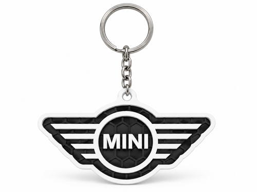 Breloc auto Mini Cooper cu lanț și inel