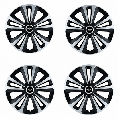 Set 4 Capace Roti Terra Gri-Negru R15, Compatibil Cu Mini Cooper