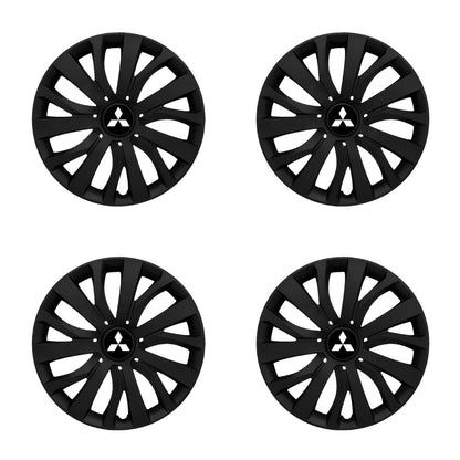 Set 4 capace roti potrivite jantelor de 15 inch compatibile MITSUBISHI, Model - 345 Black Edition