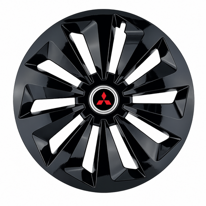 Set 4 capace roti Fox negru R15 Compatibil Cu Mitsubishi