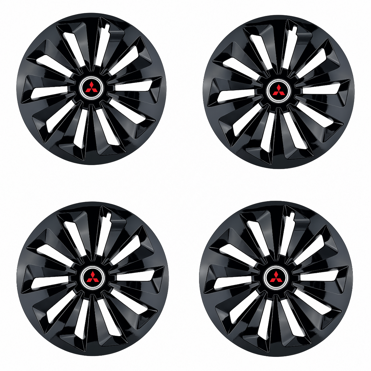 Set 4 capace roti Fox negru R14 Compatibil Cu Mitsubishi