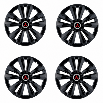 Set 4 Capace Roti Terra Negru R14, pentru Mitsubishi